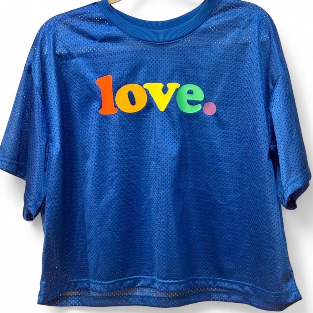 NWT Blue Love Graphic Shirt size L